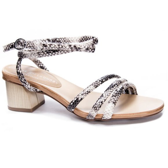 CHINESE LAUNDRY Printed Leather Strappy Sandals - Picture 1 of 5
